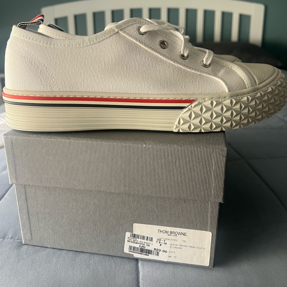 Thom Browne Tartan Sole Collegiate Sneakers